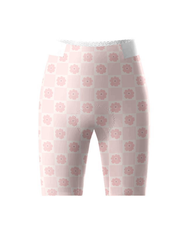 ROCKBROS Women's Pastel Checkerboard Daisy Soft-Girl Aesthetic Set