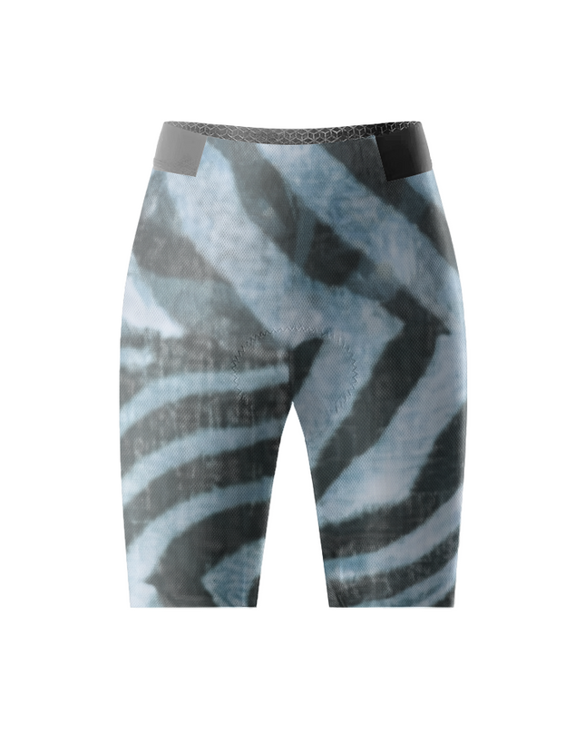 ROCKBROS Women's Frosted Zebra Full-Print Pro Cycle Shorts