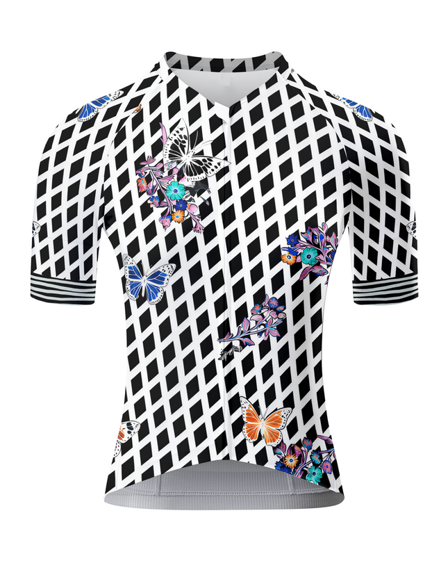 ROCKBROS Women's Enchanted Monarch Harlequin Butterfly Pro Jersey