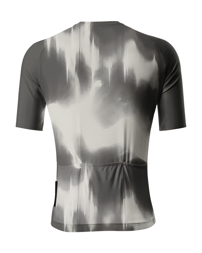 RockBros Men's "Monochrome Motion"Kinetic Liquid Art Cycling Jersey