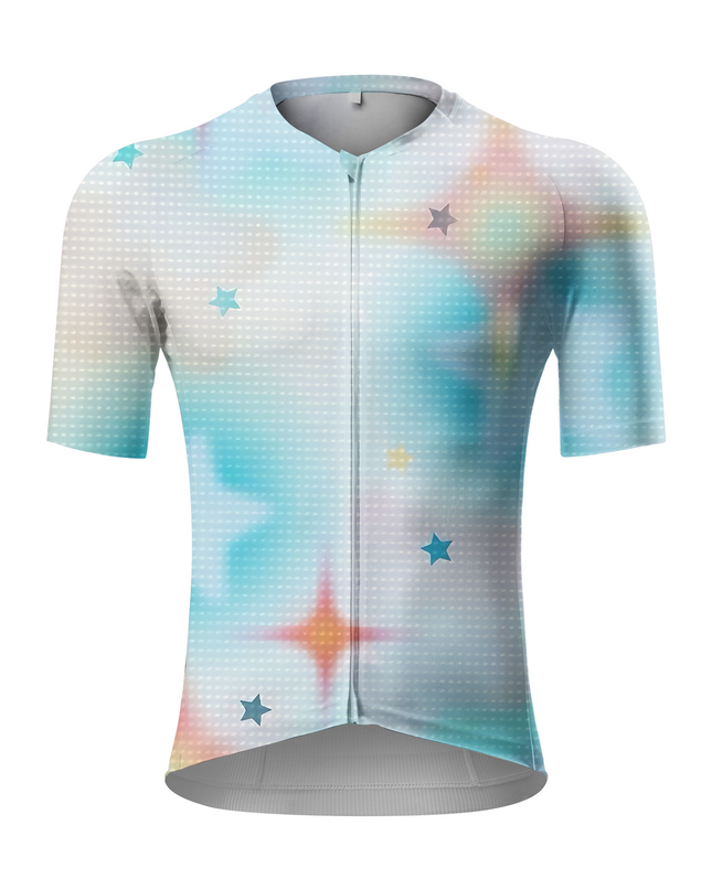 RockBros Women's "Cosmic Candy" Vibrant Star-Burst Cycling Jersey
