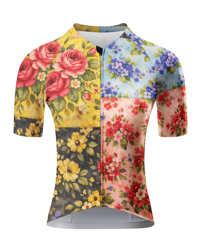 ROCKBROS Women's Heirloom Patchwork Split-Design Pro Bib Shorts