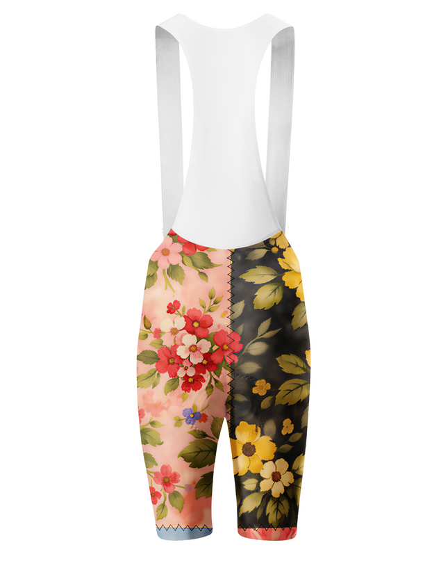 ROCKBROS Women's Heirloom Patchwork Split-Design Pro Bib Shorts