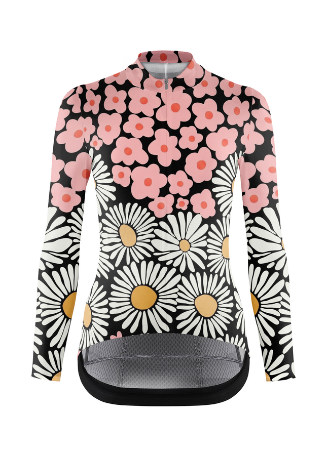 ROCKBROS Women Floral Long Sleeve Cycling Jersey