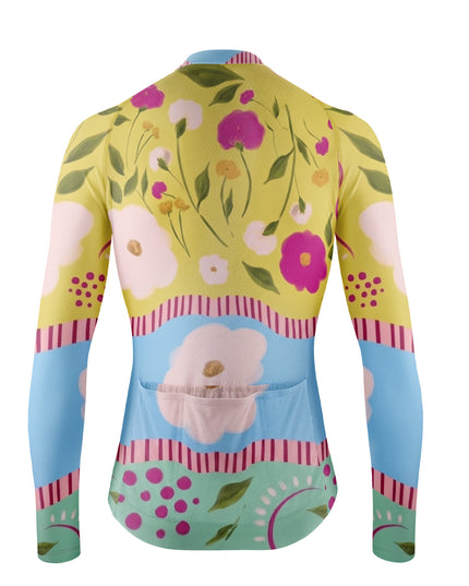 ROCKBROS Women Artistic Floral Long Sleeve Cycling Jersey