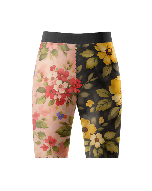ROCKBROS Women's Heirloom Patchwork Split-Design Pro Bib Shorts