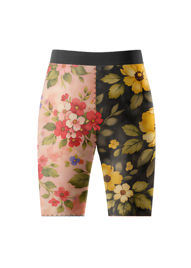 ROCKBROS Women's Heirloom Patchwork Split-Design Pro Bib Shorts