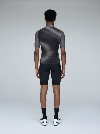 RockBros Men's "Carbon Flash" Halftone Gradient Performance Cycling Jersey