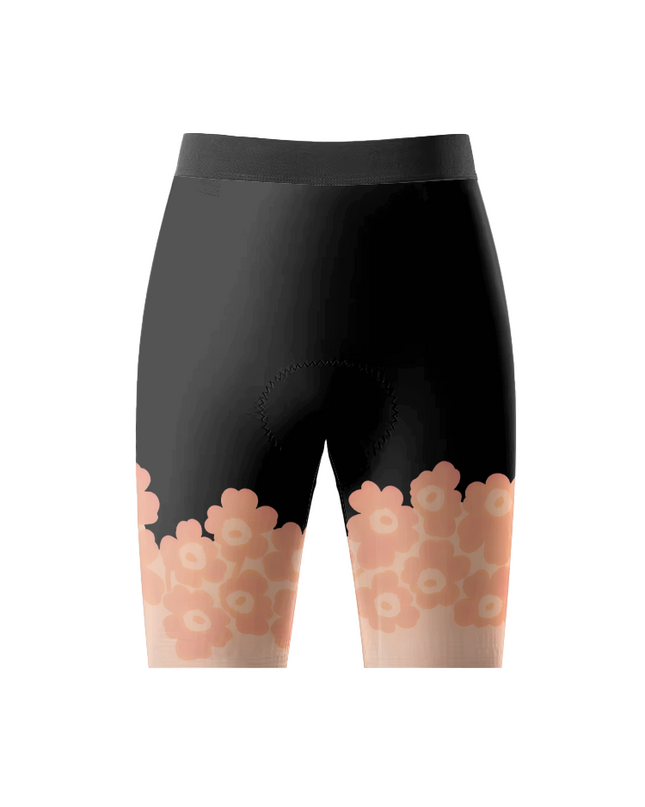 ROCKBROS Women's Midnight Bloom High-Waisted Cycling Shorts