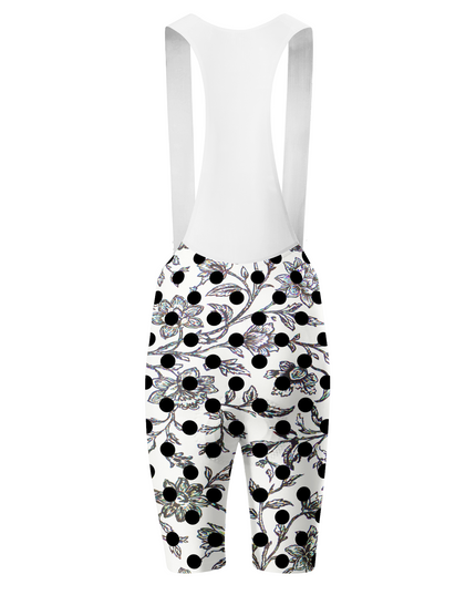 ROCKBROS Women's Midnight Rose Floral-Accent Pro Bib Shorts