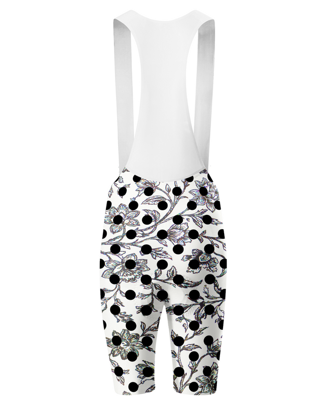 ROCKBROS Women's Midnight Rose Floral-Accent Pro Bib Shorts