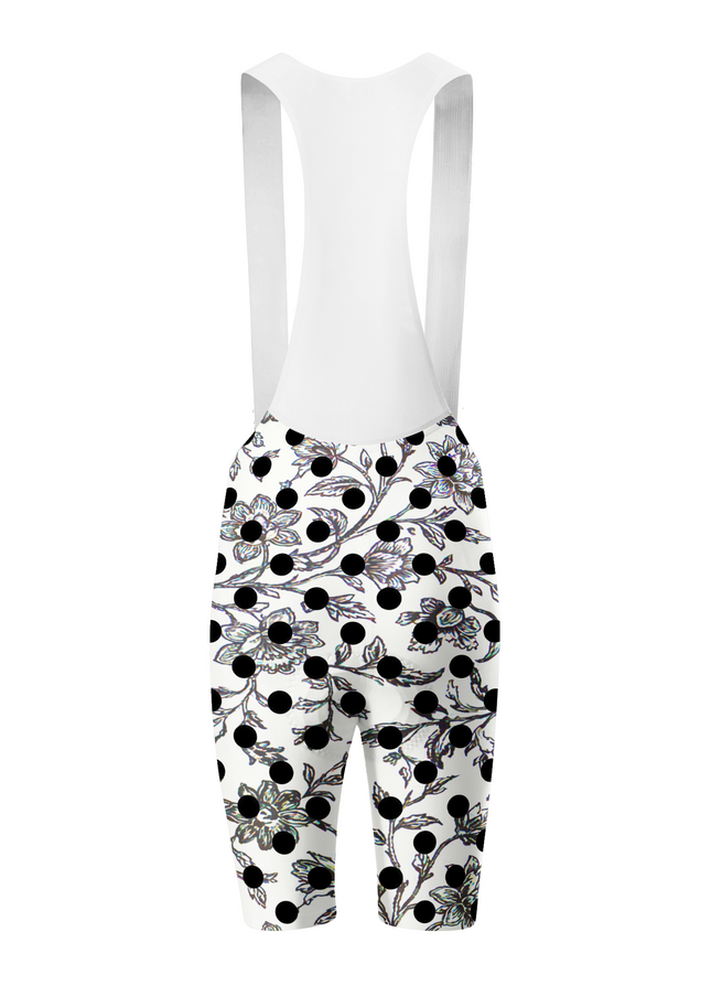 ROCKBROS Women's Midnight Rose Floral-Accent Pro Bib Shorts