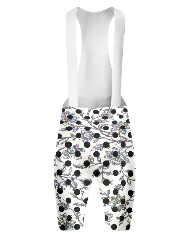 ROCKBROS Women's Midnight Rose Floral-Accent Pro Bib Shorts