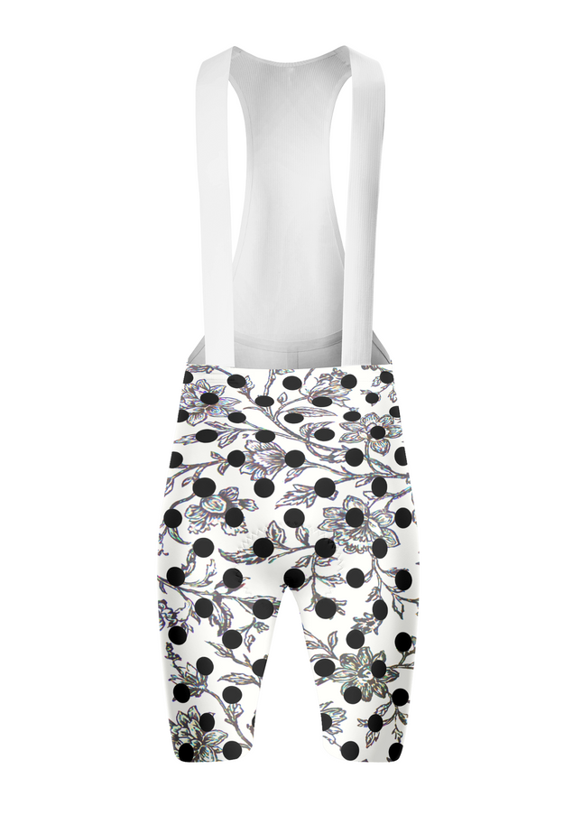 ROCKBROS Women's Midnight Rose Floral-Accent Pro Bib Shorts