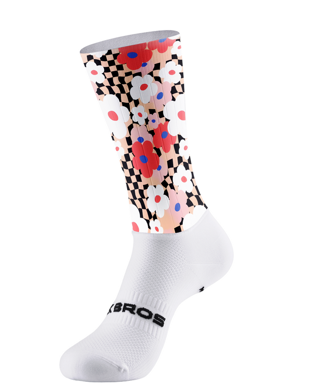 ROCKBROS Retro Psychedelic Floral & Checkered Socks