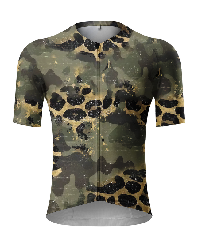 ROCKBROS Men's Tactical Leopard Distressed Pro Jersey