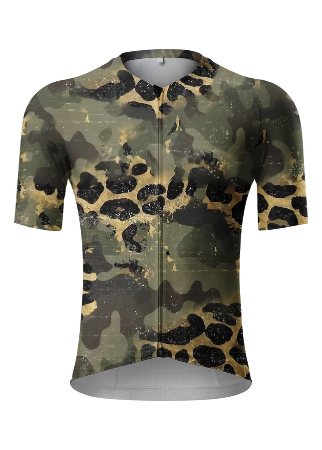 ROCKBROS Men's Tactical Leopard Distressed Pro Jersey