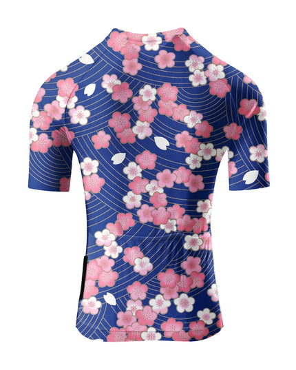 ROCKBROS Women's Japanese Sakura Floral Breathable Cycling Jersey
