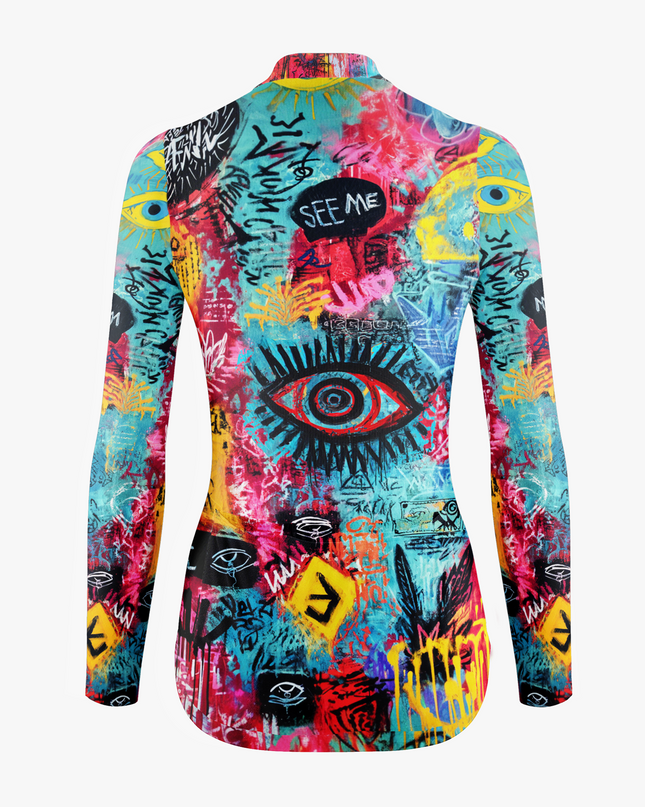Women's Graffiti Eye Graphic Cycling Jersey