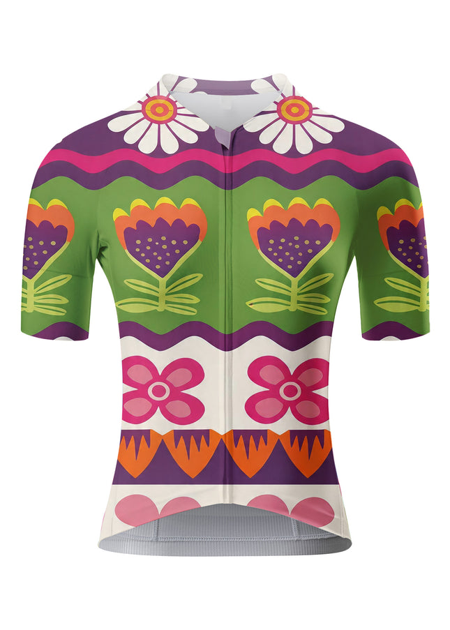 ROCKBROS Women's Retro Floral Multi-Color Cycling Set