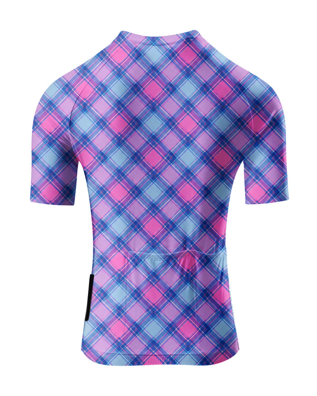 ROCKBROS Women's Vintage Argyle Plaid Cycling Jersey