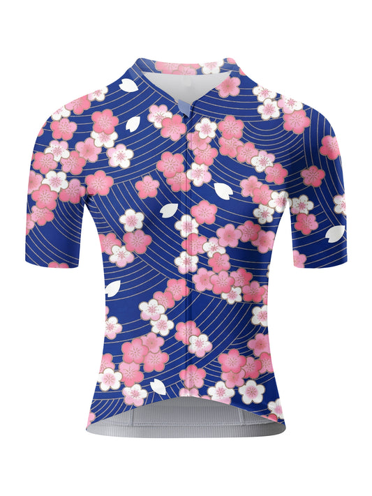 ROCKBROS Women's Japanese Sakura Floral Breathable Cycling Jersey