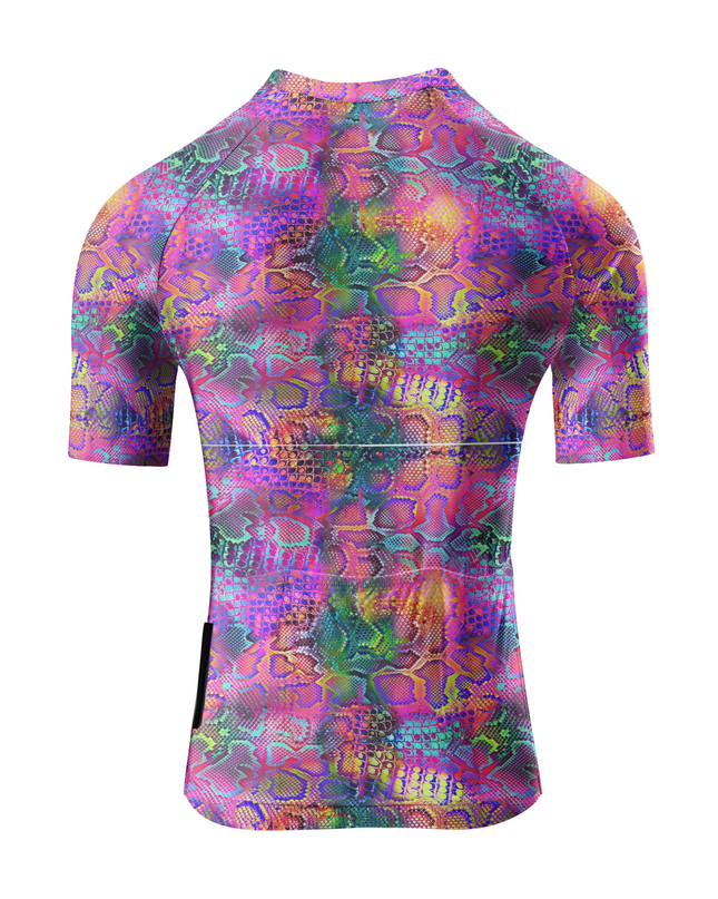 ROCKBROS Women's Neon Colorful Snakeskin Women's Cycling Jersey