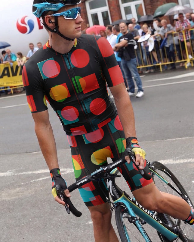 ROCKBROS Men’s Chromatic Geo Pop Art Cycling Bibs