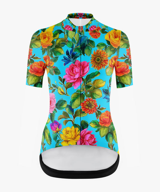 RockBros Women's Floral Bloom Cycling Jersey