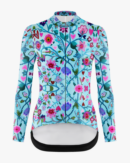 Women's Floral Long Sleeve Cycling Jersey
