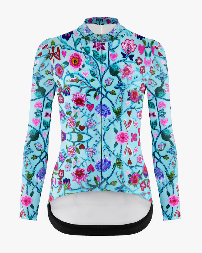 Women's Floral Long Sleeve Cycling Jersey