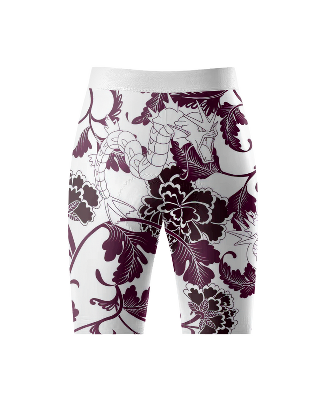 ROCKBROS Women's Porcelain Dragon Full-Print Pro Cycle Shorts