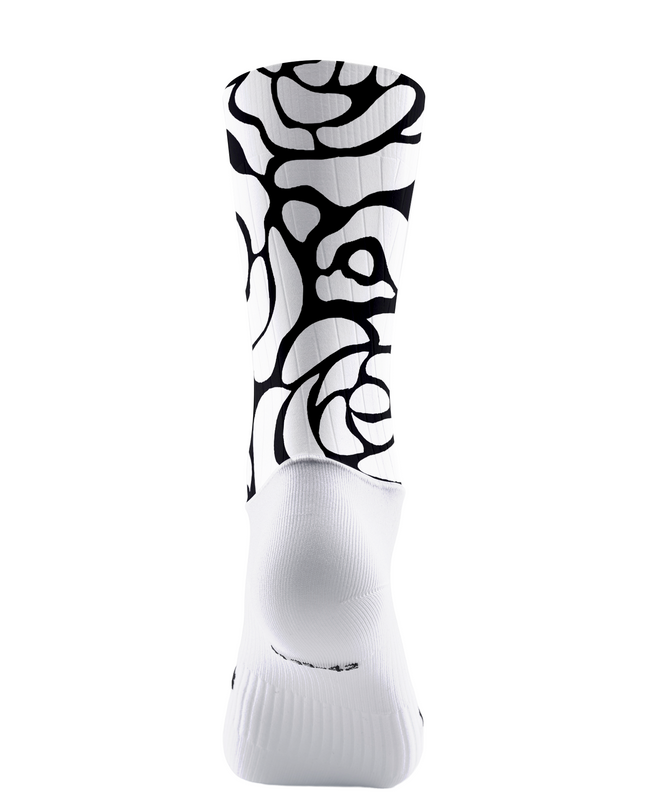 ROCKBROS Noir Abstract Rose Aerodynamic Mesh Cycling Socks