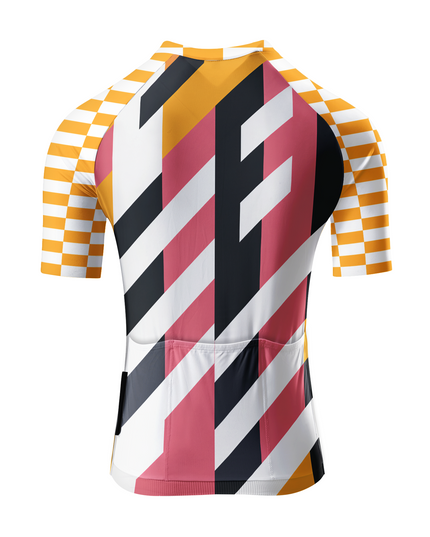 ROCKBROS Women's Bold Geometric Clash Pro Aero Cycling Jersey