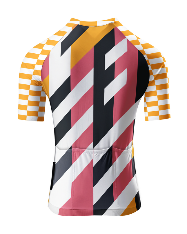 ROCKBROS Women's Bold Geometric Clash Pro Aero Cycling Jersey