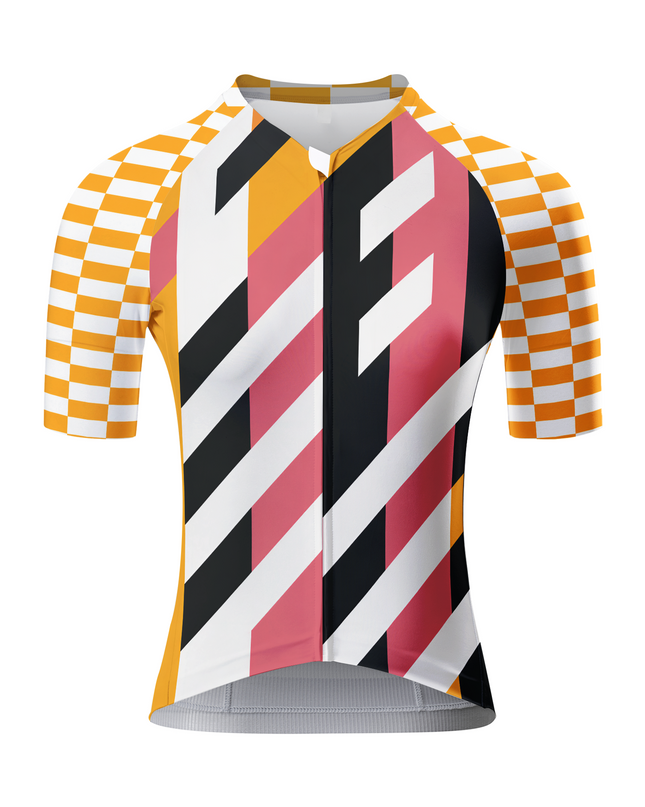 ROCKBROS Women's Bold Geometric Clash Pro Aero Cycling Jersey
