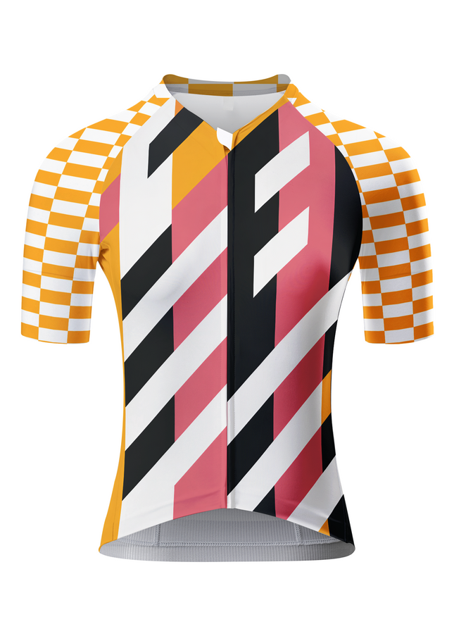 ROCKBROS Women's Bold Geometric Clash Pro Aero Cycling Jersey