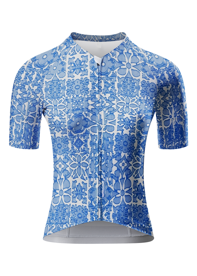 ROCKBROS Women's Mediterranean Azure Tile Art Pro Jersey
