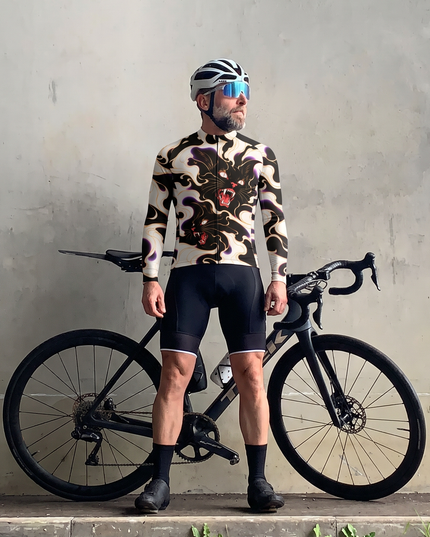 ROCKBROS The Cat’s Gaze Shadow Flame Long Sleeve Pro Aero Cycling Jersey