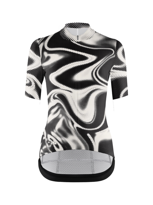 RockBros Men's "Ink Flow" Kinetic Halftone Performance Cycling Jersey