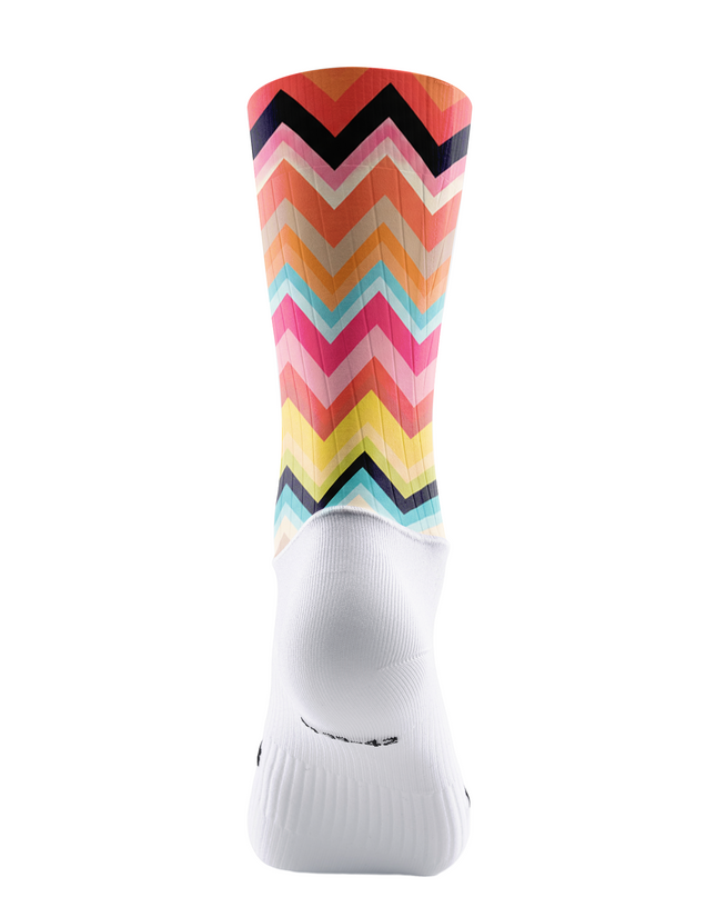 ROCKBROS Pastel Chevron Stripe Cycling Socks