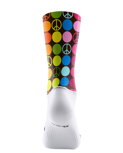 ROCKBROS Hippie Rainbow Polka Dot Peace Symbol Cycling Socks