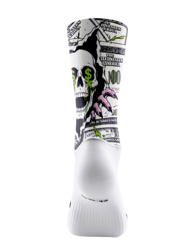 ROCKBROS Money Skull Graphic Cycling Socks