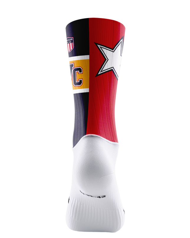 ROCKBROS Velo Club VC Color Block Shield Logo Mid-Calf Cycling Socks