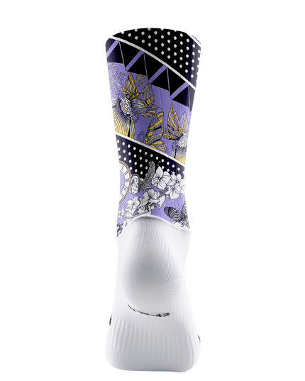 ROCKBROS Vintage Clock & Butterfly Graphic Cycling Socks