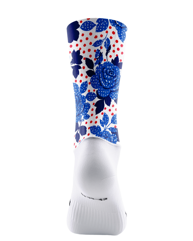 ROCKBROS Blue Rose Polka Dot Cycling Socks