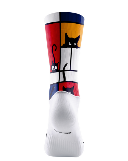 ROCKBROS Colorblock Peekaboo Cat Cycling Socks