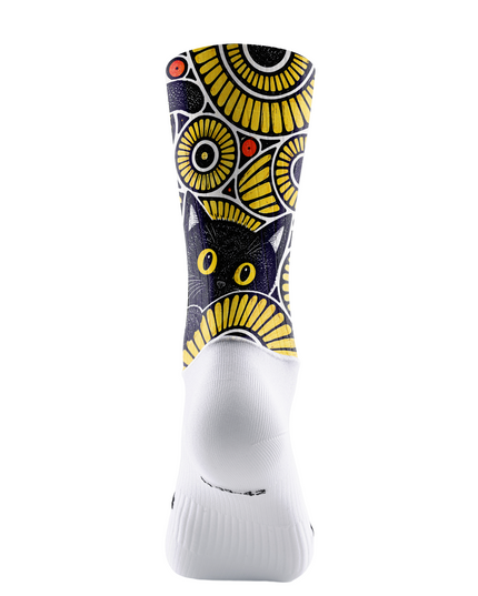 ROCKBROS Sunflower Cat Graphic Cycling Socks