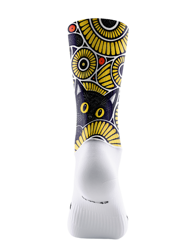 ROCKBROS Sunflower Cat Graphic Cycling Socks