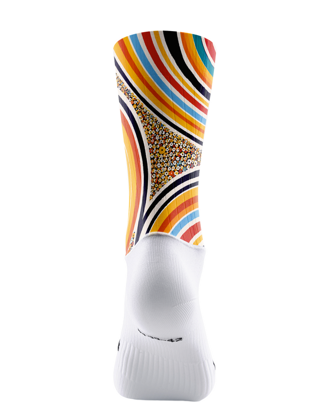 ROCKBROS Retro Swirl Dot Cycling Socks